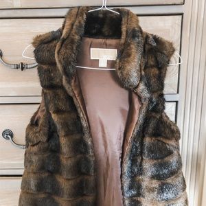 Michael Kors faux mink fur vest